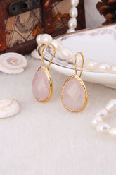 Orecchini in quarzo rosa